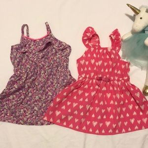 Floral and heart dresses 12 month
